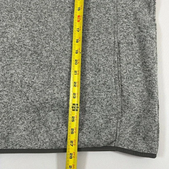 LL Bean Sweater Mens XL Gray Slightly Fitted Fleece Pullover T-Snap Mock Neck - Picture 7 of 7